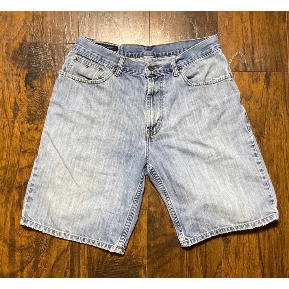 Tommy Hilfiger Vintage 2008 Y2K Denim Shorts Light Wash Mens 33